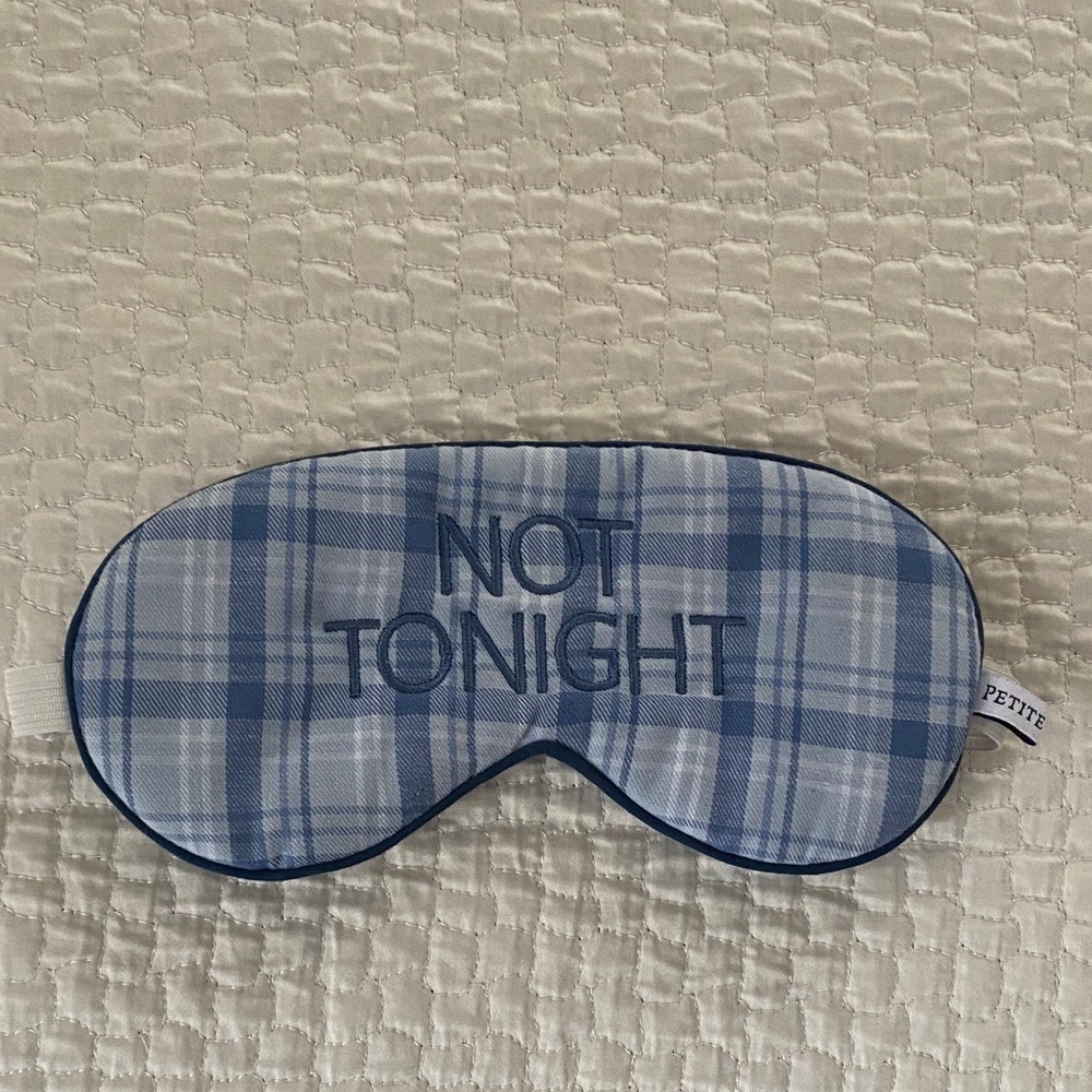 Blue Plaid Sleep Mask, Petite Plume brand
